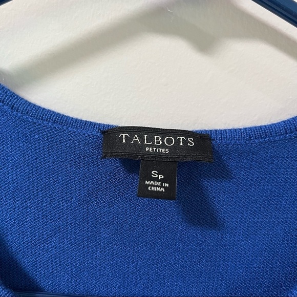 Talbots SP Blouse Long Sleeve Blue Women Flowy Hem - Picture 14 of 16